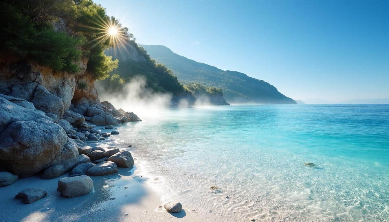 découvrez xigia sulfur beach à zakynthos, une plage naturelle réputée pour ses eaux sulfureuses aux propriétés bienfaisantes, parfaites pour une expérience spa naturelle en pleine nature.