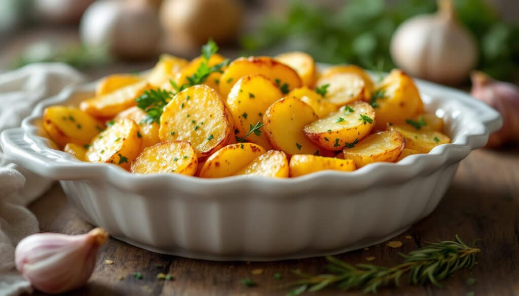 découvrez notre recette facile et croustillante de pommes de terre sarladaises au four, un délicieux plat traditionnel à déguster en toute simplicité.