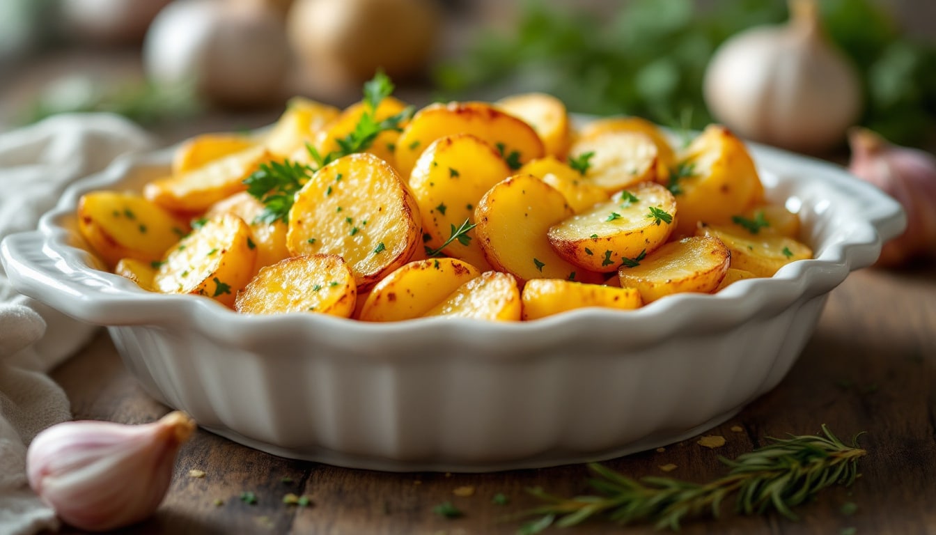 découvrez notre recette facile et croustillante de pommes de terre sarladaises au four, un délicieux plat traditionnel à déguster en toute simplicité.